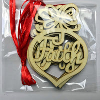 HKM-003859 Christmas Wooden Hollow Pendant Decoration - Set of 6, 7x10cm