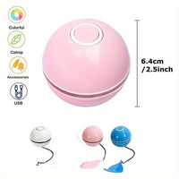 HKM-003859 Electric Cat Toy Toy Ball LED Feather Tease Cat Ball Cat Self Hi Tease Cat Stick USB Rechargeable Tease Cat Supplies
