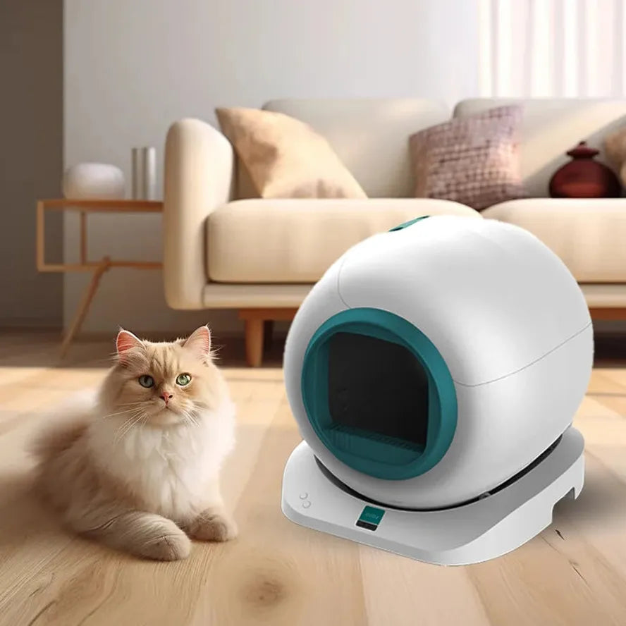 KTX-003859 Luxury Fully Automatic Intelligent Cat Litter Box with Self-Cleaning Function