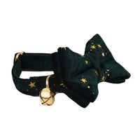HKM-003923 Stylish Adjustable Cat Collar with Bow and Bell in Various Colors