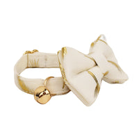 HKM-003923 Stylish Adjustable Cat Collar with Bow and Bell in Various Colors