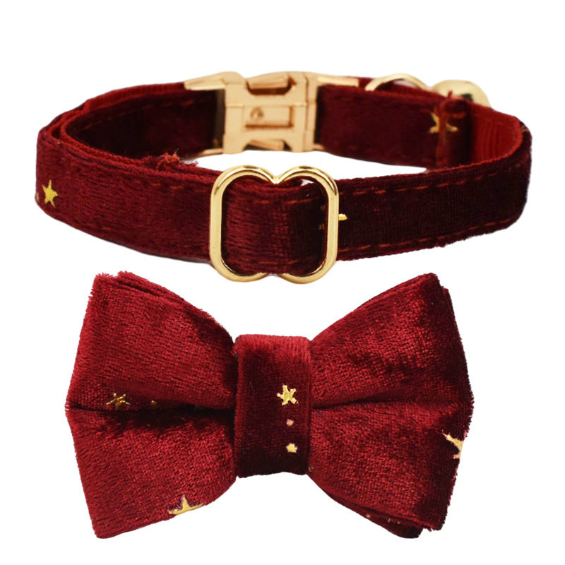 HKM-003923 Stylish Adjustable Cat Collar with Bow and Bell in Various Colors