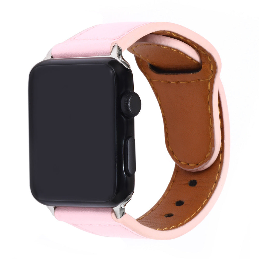 HKM-003923 Unisex Artificial Leather Watch Strap - Geometric Design - Single Bracelet