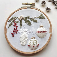 HKM-004243 Embroidery Skull Bat Design with Cotton and Linen Material – 15cm Bamboo Frame Included