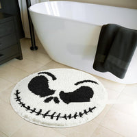 HKM-004307 Christmas-Themed Easy Care Polyester Fiber Round Carpet - Multiple Designs Available