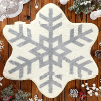 HKM-004307 Christmas-Themed Easy Care Polyester Fiber Round Carpet - Multiple Designs Available