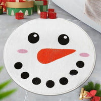 HKM-004307 Christmas-Themed Easy Care Polyester Fiber Round Carpet - Multiple Designs Available
