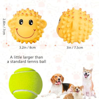 HKM-004435 Interactive Latex Squeaky Dog Toys - Soft Rubber Animal Balls for Small to Medium Dogs