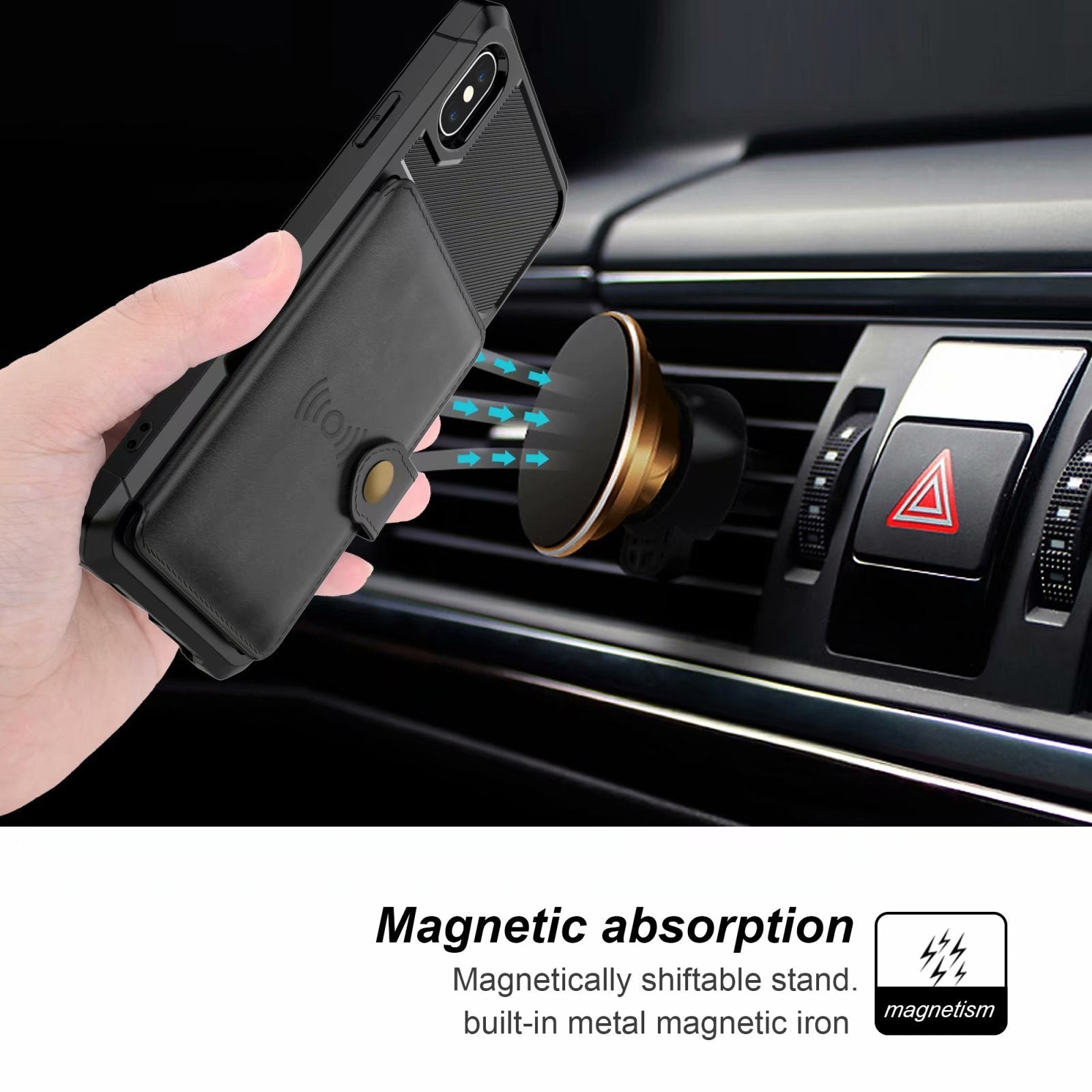 HKM-004499 Magnetic Protection Cover with Shiftable Stand for Stylish Device Protection