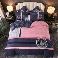 HKM-004563 Floral Patterned Four-Piece Cashmere Bed Set for 1.5m, 1.8m, and 2.0m Beds
