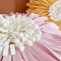 HKM-004627 Solid Color Square Chrysanthemum Throw Pillow Cover - Modern Design, 45x45cm, Various Colors Available