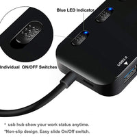 HKM-004755 USB 3.0 4-Port Hub with External Power Supply for High-Speed Connectivity