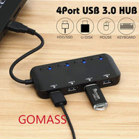 HKM-004755 USB 3.0 4-Port Hub with External Power Supply for High-Speed Connectivity