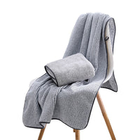 HKM-004819 Antibacterial Bamboo Charcoal Thick Coral Fleece Bath Towel - Light Gray or Dark Gray, Starry Sky Design