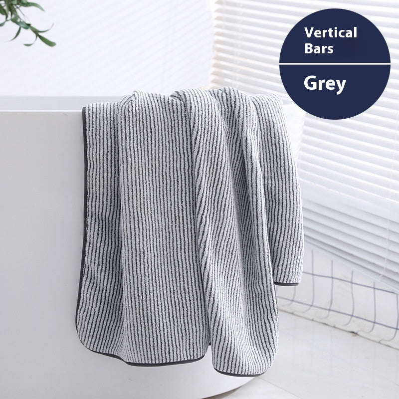 HKM-004819 Antibacterial Bamboo Charcoal Thick Coral Fleece Bath Towel - Light Gray or Dark Gray, Starry Sky Design