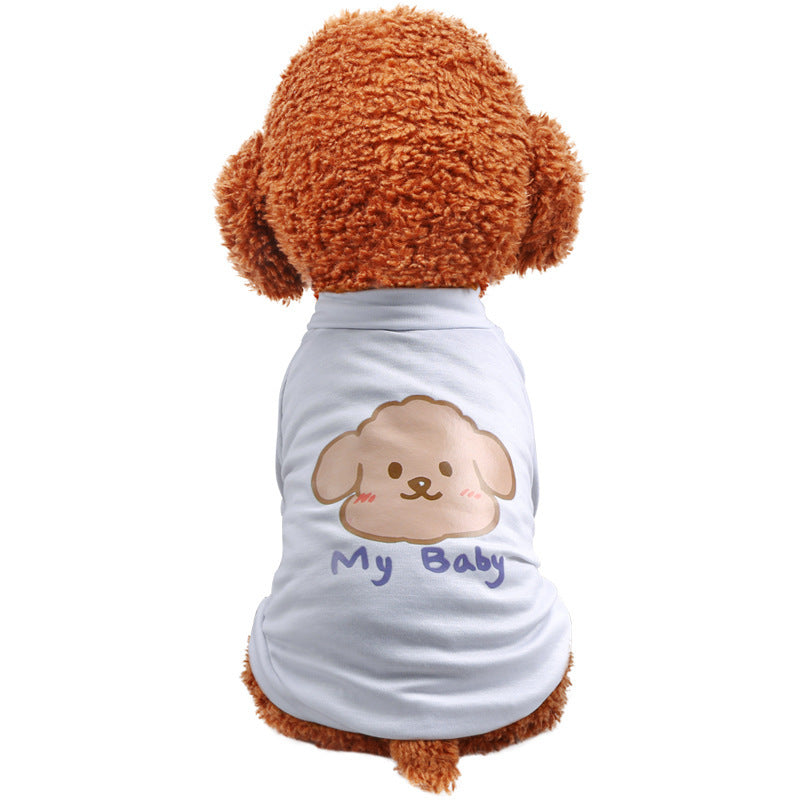 HKM-004883 Pet Waterproof Rainbow Poncho - Lightweight Polyester Raincoat for Small Dogs and Cats