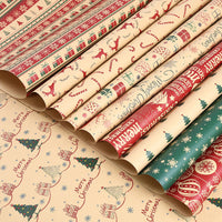 HKM-005011 Kraft Paper Gift Wrapping Sheets for Christmas - 50x70cm, 1 Pack