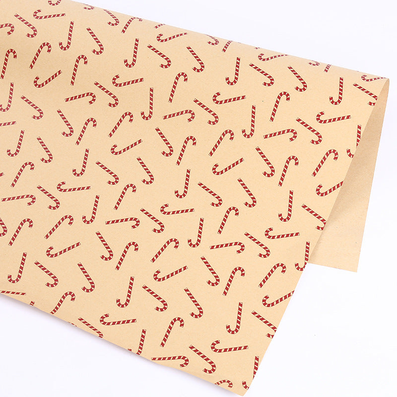 HKM-005011 Kraft Paper Gift Wrapping Sheets for Christmas - 50x70cm, 1 Pack