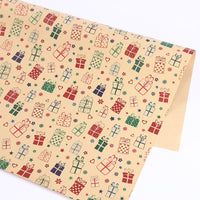 HKM-005011 Kraft Paper Gift Wrapping Sheets for Christmas - 50x70cm, 1 Pack