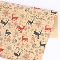 HKM-005011 Kraft Paper Gift Wrapping Sheets for Christmas - 50x70cm, 1 Pack