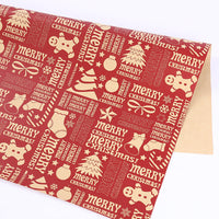 HKM-005011 Kraft Paper Gift Wrapping Sheets for Christmas - 50x70cm, 1 Pack