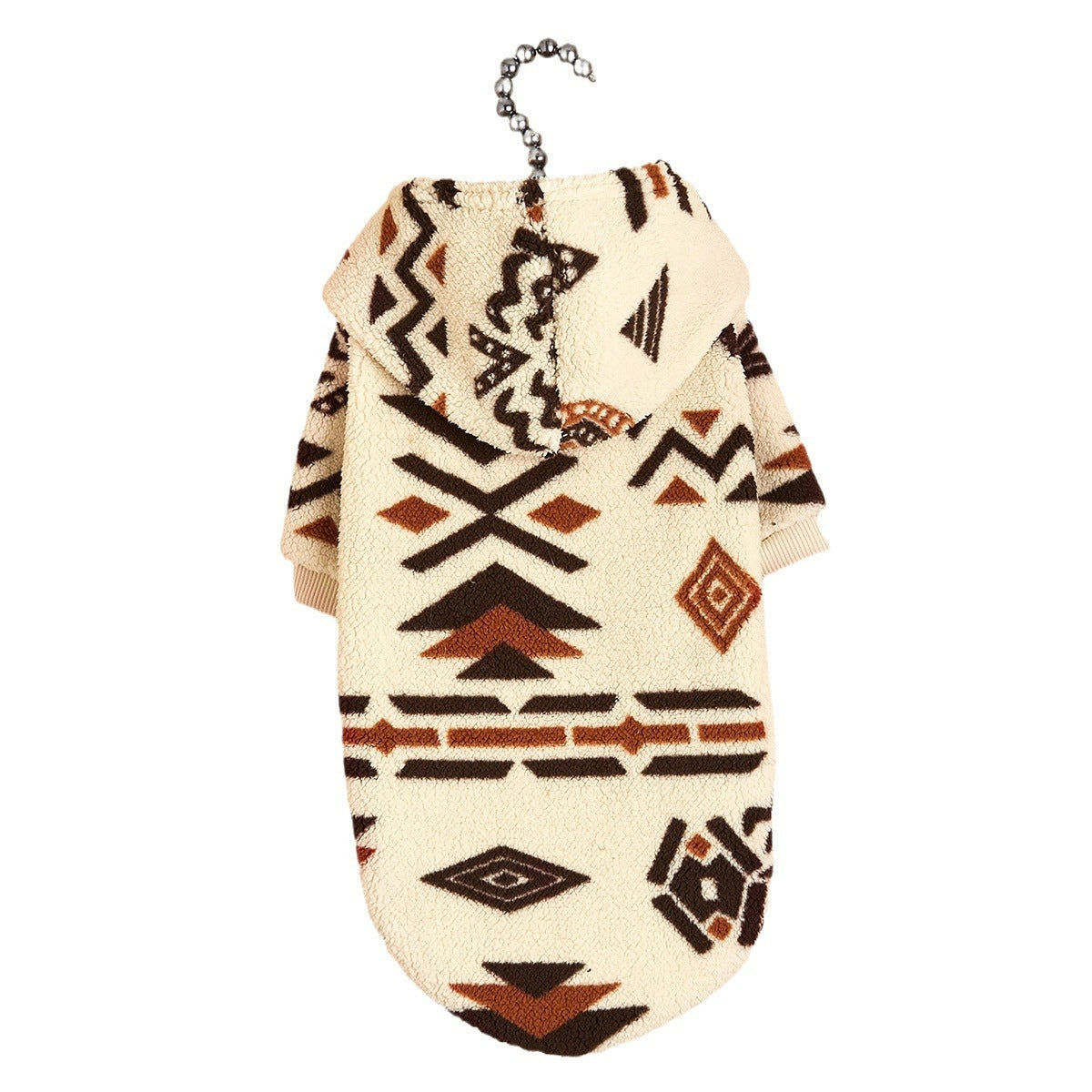 HKM-005075 Beige Totem Print Hooded Sweater for Pets in Various Sizes