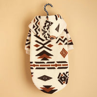 HKM-005075 Beige Totem Print Hooded Sweater for Pets in Various Sizes