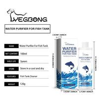 HKM-005075 Fish Tank Water Clarifier - Effective Decontamination Solution for Clear Aquarium Water