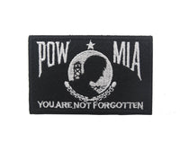 HKM-005075 POW MIA Embroidered Velcro Labels in Multiple Colors and Styles
