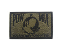 HKM-005075 POW MIA Embroidered Velcro Labels in Multiple Colors and Styles