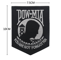 HKM-005075 POW MIA Embroidered Velcro Labels in Multiple Colors and Styles
