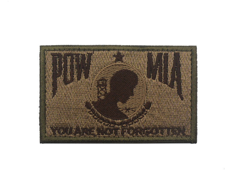 KTX-005075 POW MIA Embroidered Velcro Labels in Multiple Colors and Styles