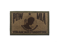 HKM-005075 POW MIA Embroidered Velcro Labels in Multiple Colors and Styles