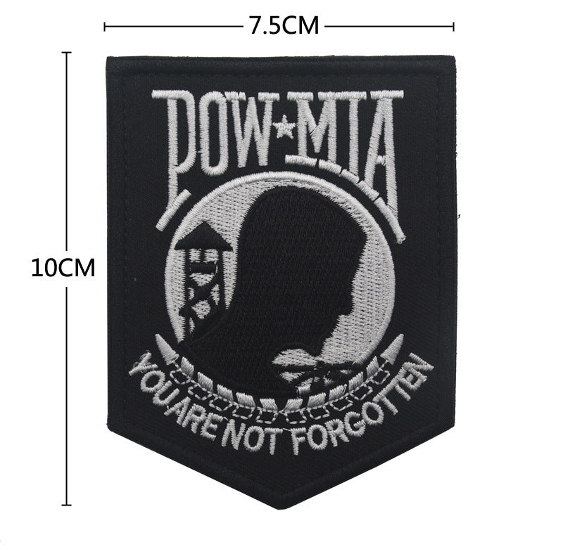 KTX-005075 POW MIA Embroidered Velcro Labels in Multiple Colors and Styles