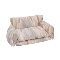 HKM-005203 Removable and Washable Pet Sofa Bed in Black and White or Beige Ripple, Multiple Sizes Available