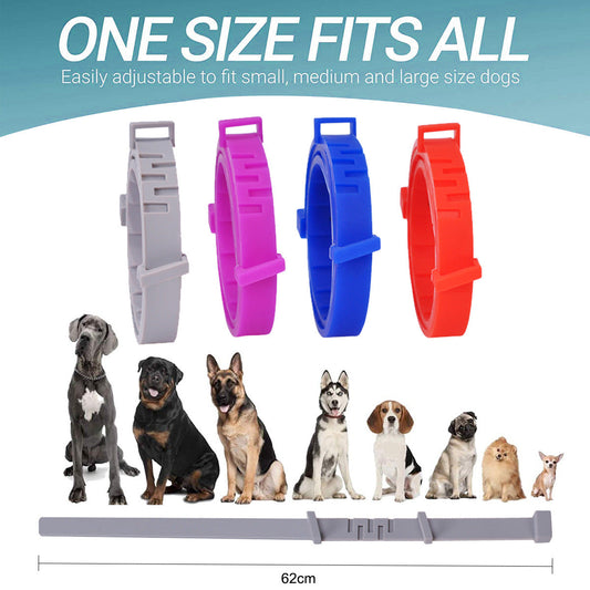 HKM-005395 Adjustable Insect Repellent Collar for Dogs and Cats – Waterproof Silicone with Plant Extracts