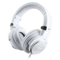 HKM-005459 Enclosed Headphone Monitor with Microphone for Computer Use - White or Black Options