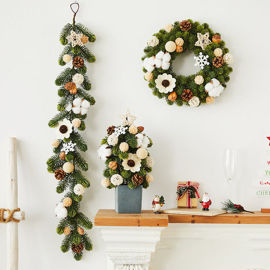 HKM-005523 Nobesone Christmas Tree Wreath Cane Decorations - Assorted Designs 30-80cm for Festive Home Decor