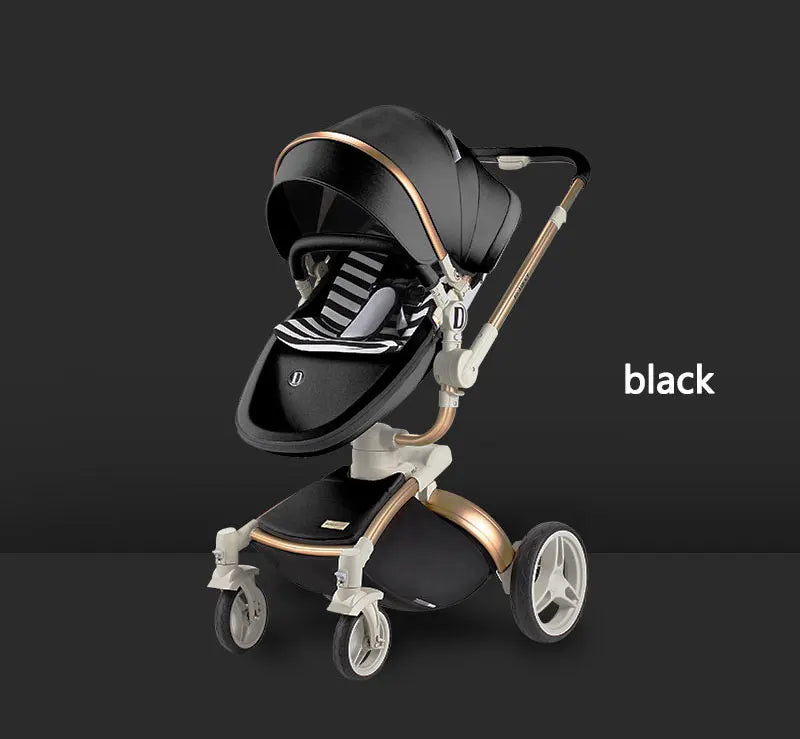 KTX-005587 Comfortable Large Space Foldable Baby Walker Chariot with PU and Aluminium Alloy Frame