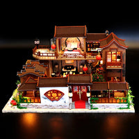 HKM-005651 Chinese Style Wooden Dollhouse Furniture Set for Kids, Miniature Puzzle Toy for Ages 5-7
