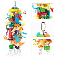 HKM-005651 Wooden Nibbling Toy for Medium and Large Parrots and Birds - 40 x 10 cm