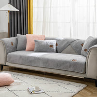 HKM-005779 Winter Lambskin Thickened Fleece Sofa Cushion - Various Sizes Available in Love Home Colors
