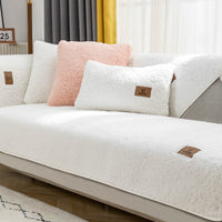 HKM-005779 Winter Lambskin Thickened Fleece Sofa Cushion - Various Sizes Available in Love Home Colors