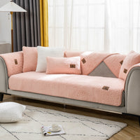 HKM-005779 Winter Lambskin Thickened Fleece Sofa Cushion - Various Sizes Available in Love Home Colors