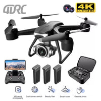HKM-005907 Foldable Drone with 6K HD Dual Camera, 30 Min Flight Time, Voice and Gesture Control, Easy to Use for Beginners and Adults