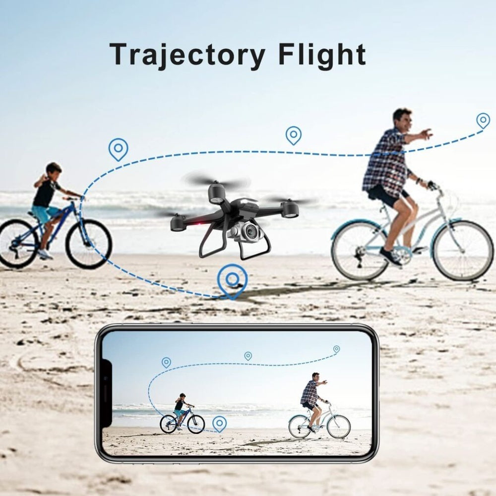 HKM-005907 Foldable Drone with 6K HD Dual Camera, 30 Min Flight Time, Voice and Gesture Control, Easy to Use for Beginners and Adults