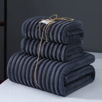 HKM-005971 Super Soft Coral Fleece Bath Towels – Creamy White, Dark Red, Gray, Navy Blue, Brown Options Available