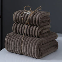 HKM-005971 Super Soft Coral Fleece Bath Towels – Creamy White, Dark Red, Gray, Navy Blue, Brown Options Available