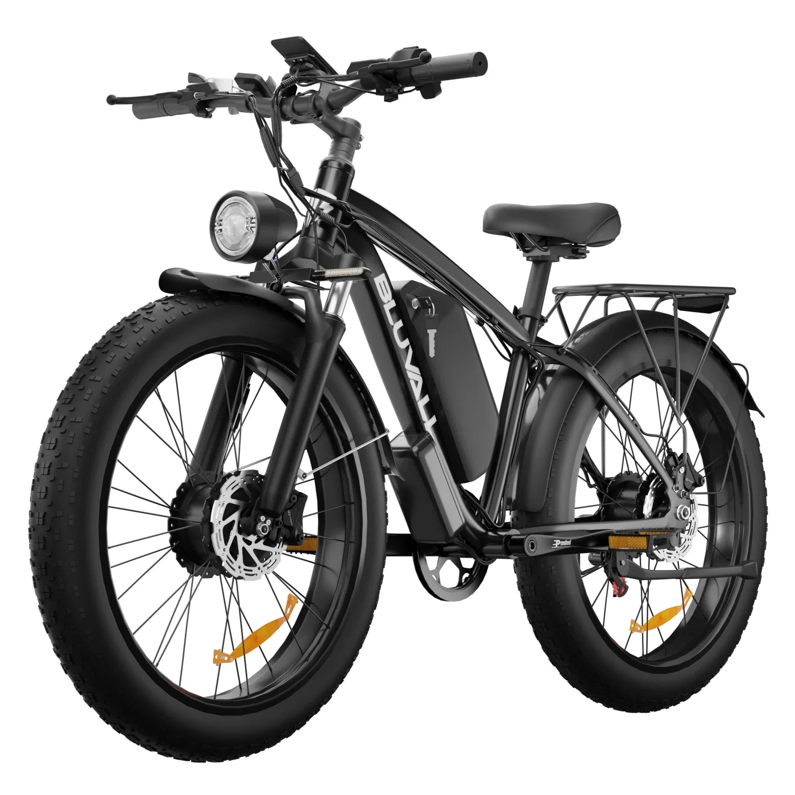 KTX-006099 48V 2000W Electric Mountain Bike with Full Suspension, 26x4 Inch Fat Tires, 7-Speed Gears, and Hydraulic Disc Brakes