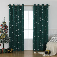 HKM-006099 Hole-Free Snowflake Shade Cloth Curtain - High Shading Polyester - Available in Various Sizes and Colors